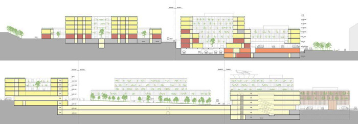 Neubau Klinik Ottakring Gesamtentwicklung Schnitt TREUSCH architecture Foto Neubau Klinik Ottakring Gesamtentwicklung Schnitt TREUSCH architecture