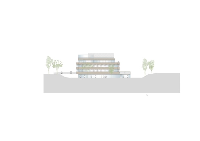 Foto Ansicht Fassade AHS Winkeläckerstraße 1 TREUSCH architecture