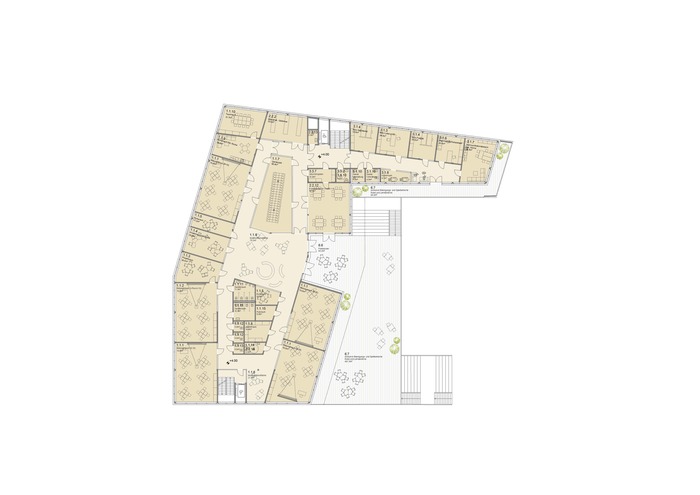 Grundriss OG1 PAGA - Volksschule mit Tagesbetreuung TREUSCH architecture Foto Grundriss OG1 PAGA - Volksschule mit Tagesbetreuung TREUSCH architecture