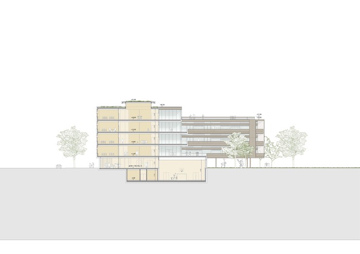Schnitt PAGA - Volksschule mit Tagesbetreuung TREUSCH architecture Foto Schnitt PAGA - Volksschule mit Tagesbetreuung TREUSCH architecture