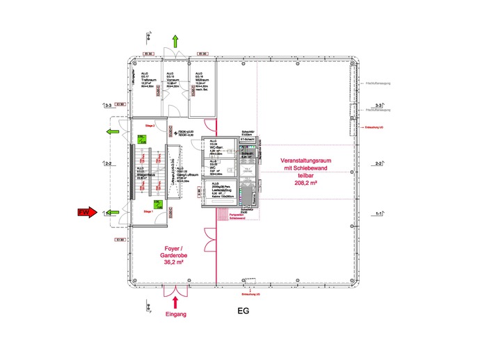 Foto Grundriss EG Quantum Cube TREUSCH architecture