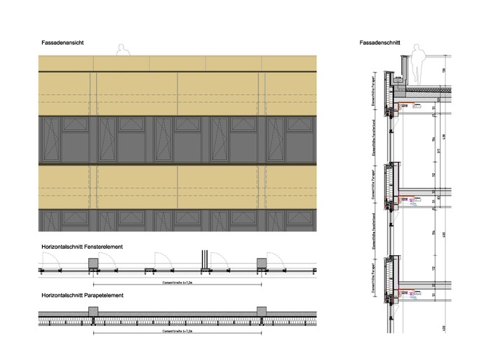 Foto Fassade HTL Waidhofen Gebäudehüllensanierung TREUSCH architecture